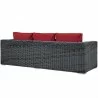 Modway Summon Outdoor Patio Sunbrella® Sofa in Canvas Red - Back Side Angle - Modway Summon Outdoor Patio Sunbrella® Sofa in Canvas Red - Back Side Angle