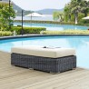 Modway Summon Outdoor Patio Sunbrella® Rectangle Ottoman in Canvas Antique Beige - Lifestyle