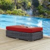 Modway Summon Outdoor Patio Sunbrella® Rectangle Ottoman in Canvas Antique Red - Lifestyle