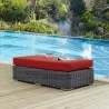 Modway Summon Outdoor Patio Sunbrella® Rectangle Ottoman in Canvas Antique Red - Lifestyle - Modway Summon Outdoor Patio Sunbrella® Rectangle Ottoman in Canvas Antique Red - Lifestyle