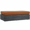 Modway Summon Outdoor Patio Sunbrella® Rectangle Ottoman in Canvas Antique Tuscan - Front Side Angle - Modway Summon Outdoor Patio Sunbrella® Rectangle Ottoman in Canvas Antique Tuscan - Front Side Angle