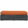 Modway Summon Outdoor Patio Sunbrella® Rectangle Ottoman in Canvas Antique Tuscan - Front Angle - Modway Summon Outdoor Patio Sunbrella® Rectangle Ottoman in Canvas Antique Tuscan - Front Angle