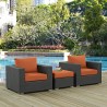 Modway Sojourn 3 Piece Outdoor Patio Sunbrella® Sectional Set - Canvas Tuscan - Lifestyle