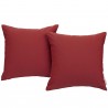 Modway Summon 9 Piece Outdoor Patio Sunbrella® Sectional Set - Canvas Red - Pillows in Front Angle