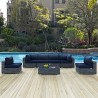 Modway Summon 7 Piece Outdoor Patio Sunbrella® Sectional Set - Canvas Navy - Lifestyle