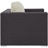 Modway Convene Outdoor Patio Armchair in Espresso Beige - Side Angle