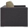Modway Convene Outdoor Patio Armchair in Espresso Mocha - Side Angle