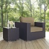 Modway Convene Outdoor Patio Armchair in Espresso Mocha - Lifestyle