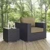 Modway Convene Outdoor Patio Armchair in Espresso Mocha - Lifestyle - Modway Convene Outdoor Patio Armchair in Espresso Mocha - Lifestyle