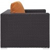 Modway Convene Outdoor Patio Armchair in Espresso Orange - Side Angle