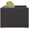 Modway Convene Outdoor Patio Armchair in Espresso Peridot - Side Angle