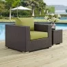 Modway Convene Outdoor Patio Armchair in Espresso Peridot - Lifestyle - Modway Convene Outdoor Patio Armchair in Espresso Peridot - Lifestyle