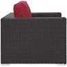 Modway Convene Outdoor Patio Armchair in Espresso Red - Side Angle