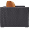 Modway Convene Outdoor Patio Loveseat in Espresso Orange - Side Angle