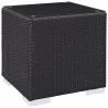 Modway Convene Outdoor Patio Side Table - Espresso - Front Side Angle - Modway Convene Outdoor Patio Side Table - Espresso - Front Side Angle