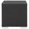 Modway Convene Outdoor Patio Side Table - Espresso - Front Angle - Modway Convene Outdoor Patio Side Table - Espresso - Front Angle
