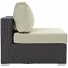 Modway Convene Outdoor Patio Armless in Espresso Beige - Side Angle - Modway Convene Outdoor Patio Armless in Espresso Beige - Side Angle