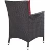 Modway Convene Dining Outdoor Patio Armchair in Espresso Red - Back Side Angle - Modway Convene Dining Outdoor Patio Armchair in Espresso Red - Back Side Angle