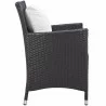 Modway Convene Dining Outdoor Patio Armchair in Espresso White - Side Angle - Modway Convene Dining Outdoor Patio Armchair in Espresso White - Side Angle