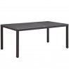 Modway Convene Outdoor Patio Dining Table - Espresso in 70" - Front Side Angle