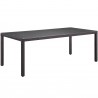 Modway Convene Outdoor Patio Dining Table - Espresso in 82" - Front Side Angle