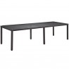 Modway Convene Outdoor Patio Dining Table - Espresso in 114'' - Front Side Angle