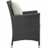 Modway Sojourn Dining Outdoor Patio Sunbrella® Armchair in Canvas Beige - Side Angle - Modway Sojourn Dining Outdoor Patio Sunbrella® Armchair in Canvas Beige - Side Angle