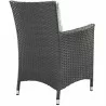 Modway Sojourn Dining Outdoor Patio Sunbrella® Armchair in Canvas Beige - Back Side Angle - Modway Sojourn Dining Outdoor Patio Sunbrella® Armchair in Canvas Beige - Back Side Angle