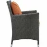 Modway Sojourn Dining Outdoor Patio Sunbrella® Armchair in Canvas Tuscan - Side Angle - Modway Sojourn Dining Outdoor Patio Sunbrella® Armchair in Canvas Tuscan - Side Angle