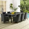 Modway Sojourn Outdoor Patio Dining Table - Chocolate in 82" - Lifestyle - Modway Sojourn Outdoor Patio Dining Table - Chocolate in 82" - Lifestyle