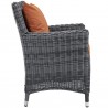 Modway Summon Dining Outdoor Patio Sunbrella® Armchair in Canvas Tuscan - Side Angle