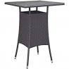 Modway Convene Outdoor Patio Bar Table - Espresso in Small - Front Side Angle