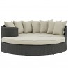 Modway Sojourn Outdoor Patio Sunbrella® Daybed in Canvas Beige - Set in Front Angle
