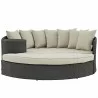 Modway Sojourn Outdoor Patio Sunbrella® Daybed in Canvas Beige - Set in Front Angle - Modway Sojourn Outdoor Patio Sunbrella® Daybed in Canvas Beige - Set in Front Angle