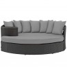 Modway Sojourn Outdoor Patio Sunbrella® Daybed in Canvas Gray - Set in Front Angle
