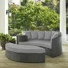 Modway Sojourn Outdoor Patio Sunbrella® Daybed in Canvas Gray - Lifestyle - Modway Sojourn Outdoor Patio Sunbrella® Daybed in Canvas Gray - Lifestyle