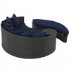 Modway Sojourn Outdoor Patio Sunbrella® Daybed in Canvas Navy - Set in Back Side Top Angle