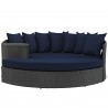Modway Sojourn Outdoor Patio Sunbrella® Daybed in Canvas Navy - Set in Front Angle