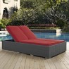 Modway Sojourn Outdoor Patio Sunbrella® Double Chaise in Canvas Red - Lifestyle