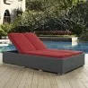 Modway Sojourn Outdoor Patio Sunbrella® Double Chaise in Canvas Red - Lifestyle - Modway Sojourn Outdoor Patio Sunbrella® Double Chaise in Canvas Red - Lifestyle