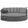Modway Summon Outdoor Patio Sunbrella® Daybed in Gray Gray - Set in Front Angle