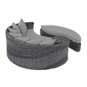 Modway Summon Outdoor Patio Sunbrella® Daybed in Gray Gray - Set in Back Side Top Angle