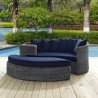 Modway Summon Outdoor Patio Sunbrella® Daybed in Gray Navy - Lifestyle