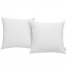 Modway Convene Two Piece Outdoor Patio Pillow Set in White - Set in Front Angle