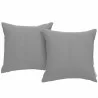 Modway Summon 2 Piece Outdoor Patio Sunbrella® Pillow Set in Gray - Set in Front Angle - Modway Summon 2 Piece Outdoor Patio Sunbrella® Pillow Set in Gray - Set in Front Angle