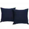 Modway Summon 2 Piece Outdoor Patio Sunbrella® Pillow Set in Navy - Set in Front Angle