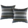 Modway Outdoor Patio Single Pillow in Stripes - Set in Front Angle