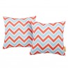 Modway Outdoor Patio Single Pillow in Zigzag - Set in Front Angle
