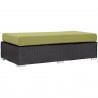 Modway Convene 4 Piece Outdoor Patio Daybed - Espresso Peridot - Ottoman - Front Side Angle