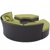 Modway Convene Circular Outdoor Patio Daybed Set - Espresso Peridot - Back Side Angle